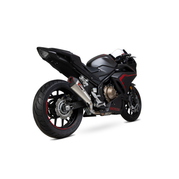Scorpion Exhaust Honda CBR500 R 2019 - 2023 Serket Taper Slip-on Brushed Stainless Steel Sleeve